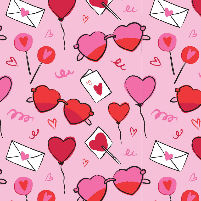 Long Sleeve Pajama Set - Heart Party