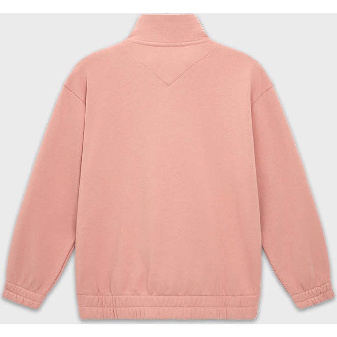 Relaxed Cotton Zip Collar Sweatshirt