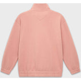 Relaxed Cotton Zip Collar Sweatshirt