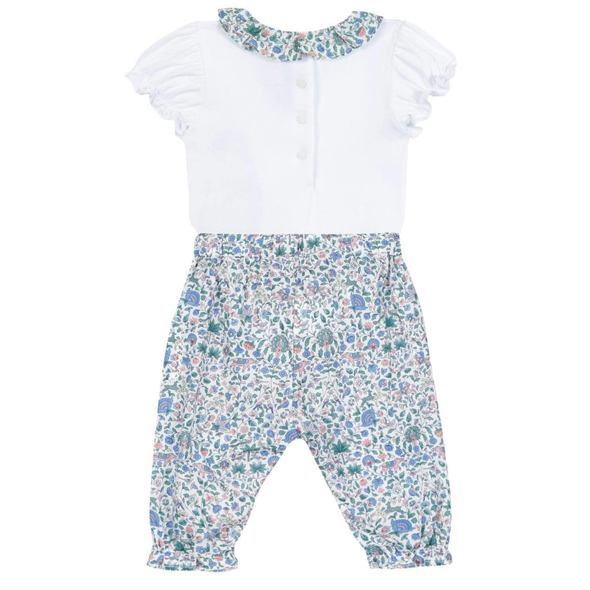 TARTINE ET CHOCOLAT Liberty Pants Baby Set - Blue Fleur