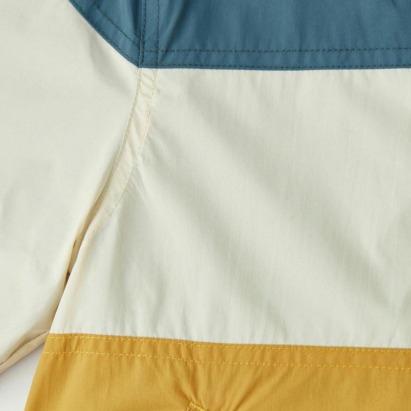 Harbor Stripe Hooded Windbreaker Jacket