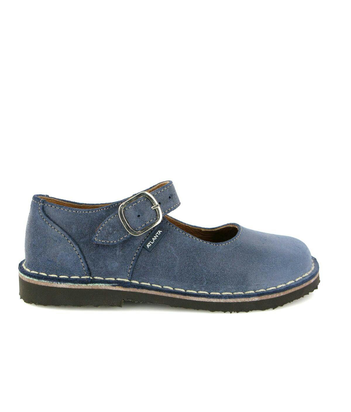 Leather Mary Jane Shoe, Blue