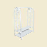 Handcrafted - Belle Kids Montessori Clothing Rack (White) - Rattan Wicker