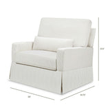 Namesake Crawford Pillowback Chair and a Half Comfort Swivel Glider