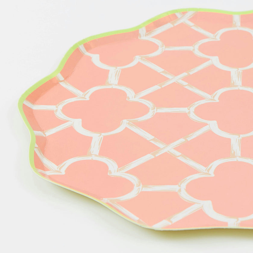 Bamboo Pattern Dinner Plates