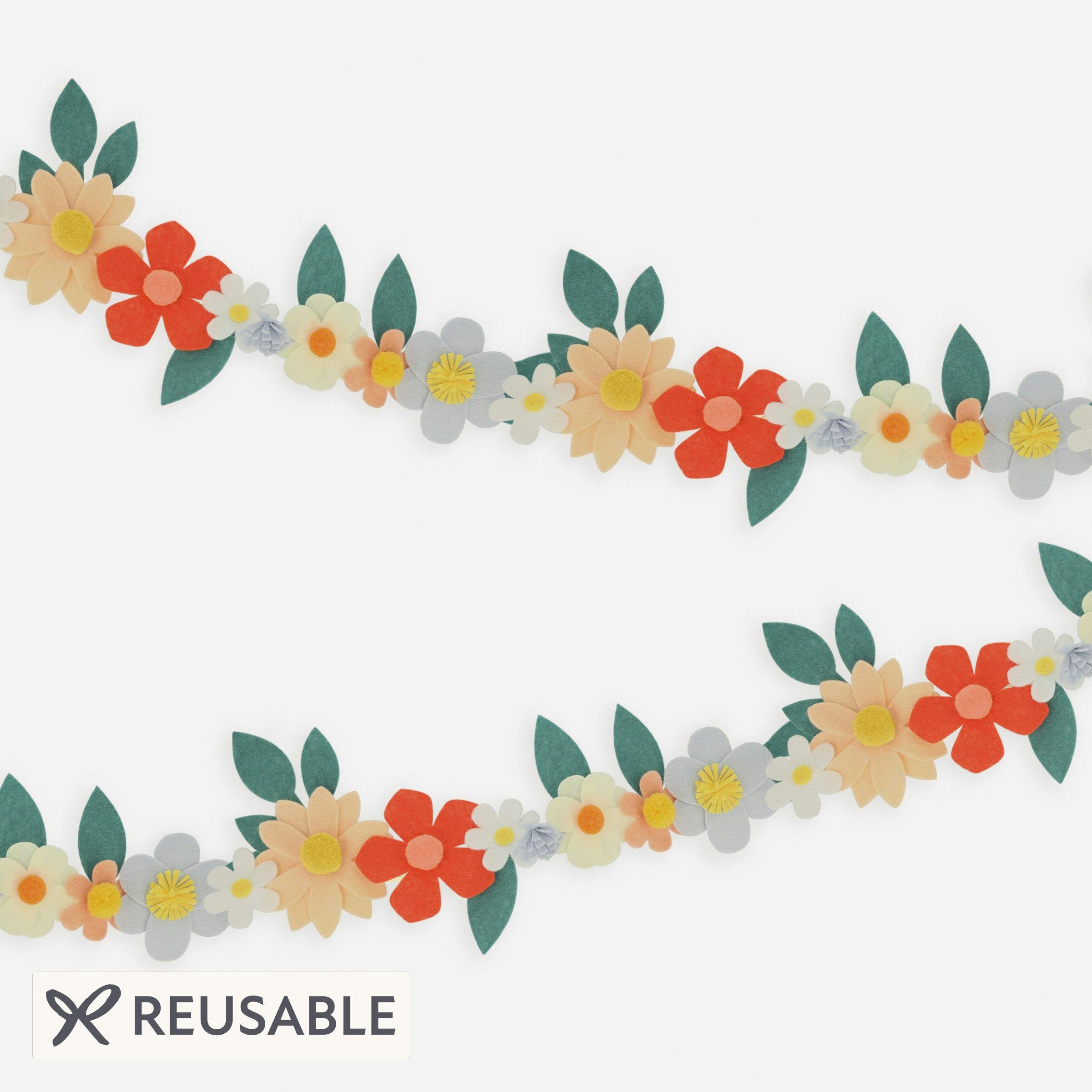 Felt Flower Garland