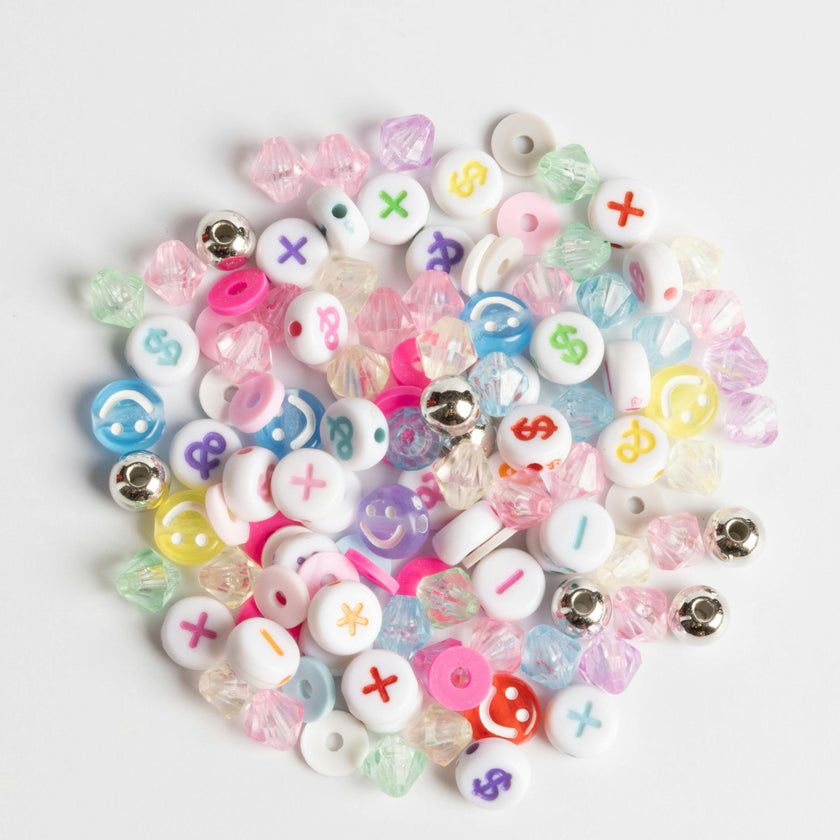 Speaking in Code Multicolor Symbols and Icons Beads DIY Jar
