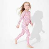 Milk & Cookies Pink Bamboo Kids Pajamas