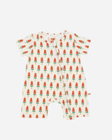 Bamboo SS Zipper Romper
