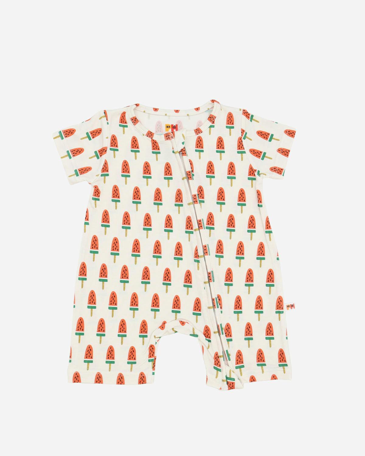 Bamboo SS Zipper Romper