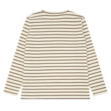 women's mocha stripe long sleeve tee