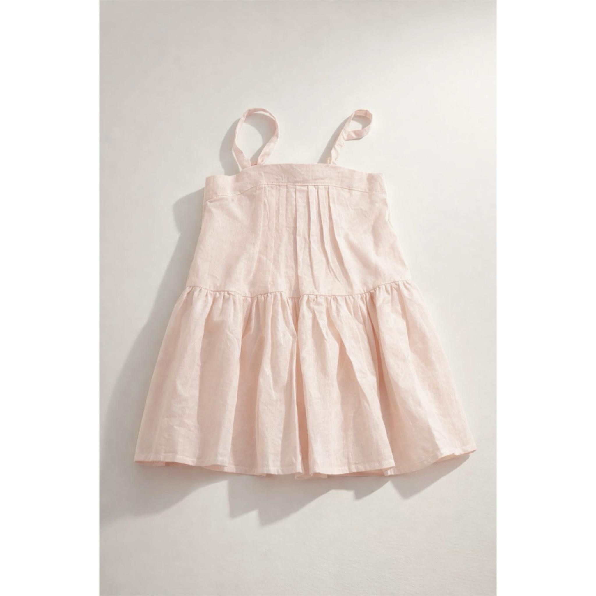 Hikari Pintuck Dress | Soft Pink