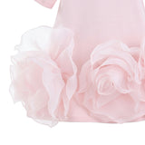 Pink Verina Ruffled Hem A-Line Dress