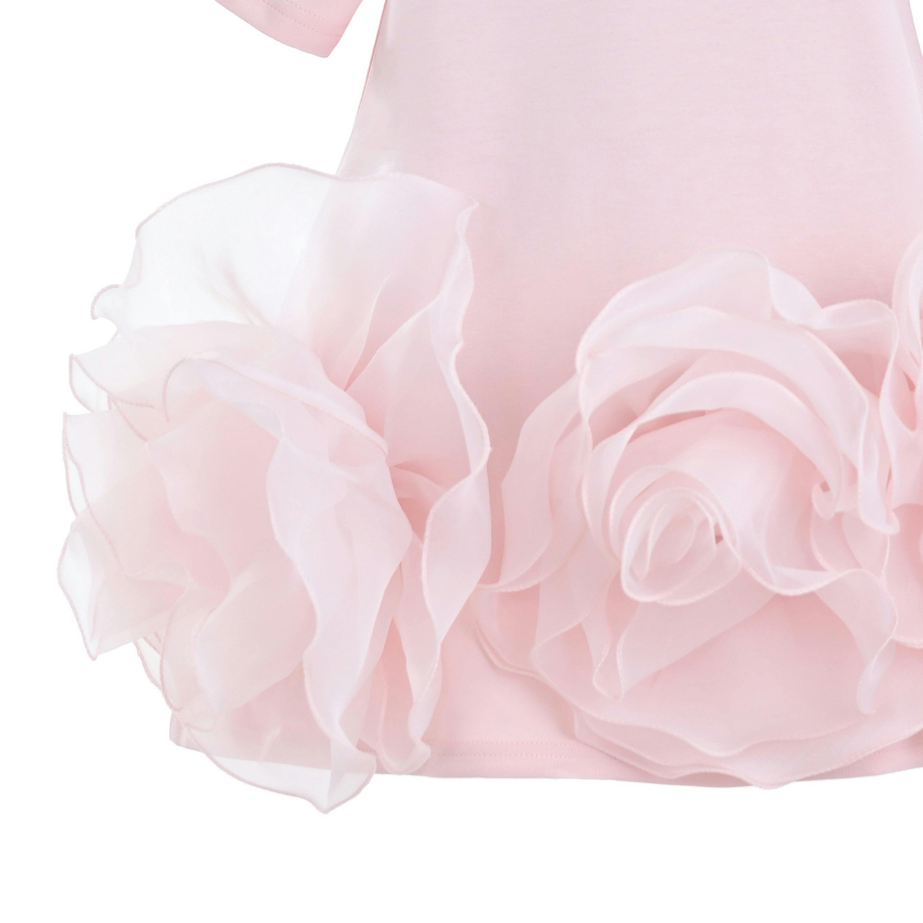 Pink Verina Ruffled Hem A-Line Dress