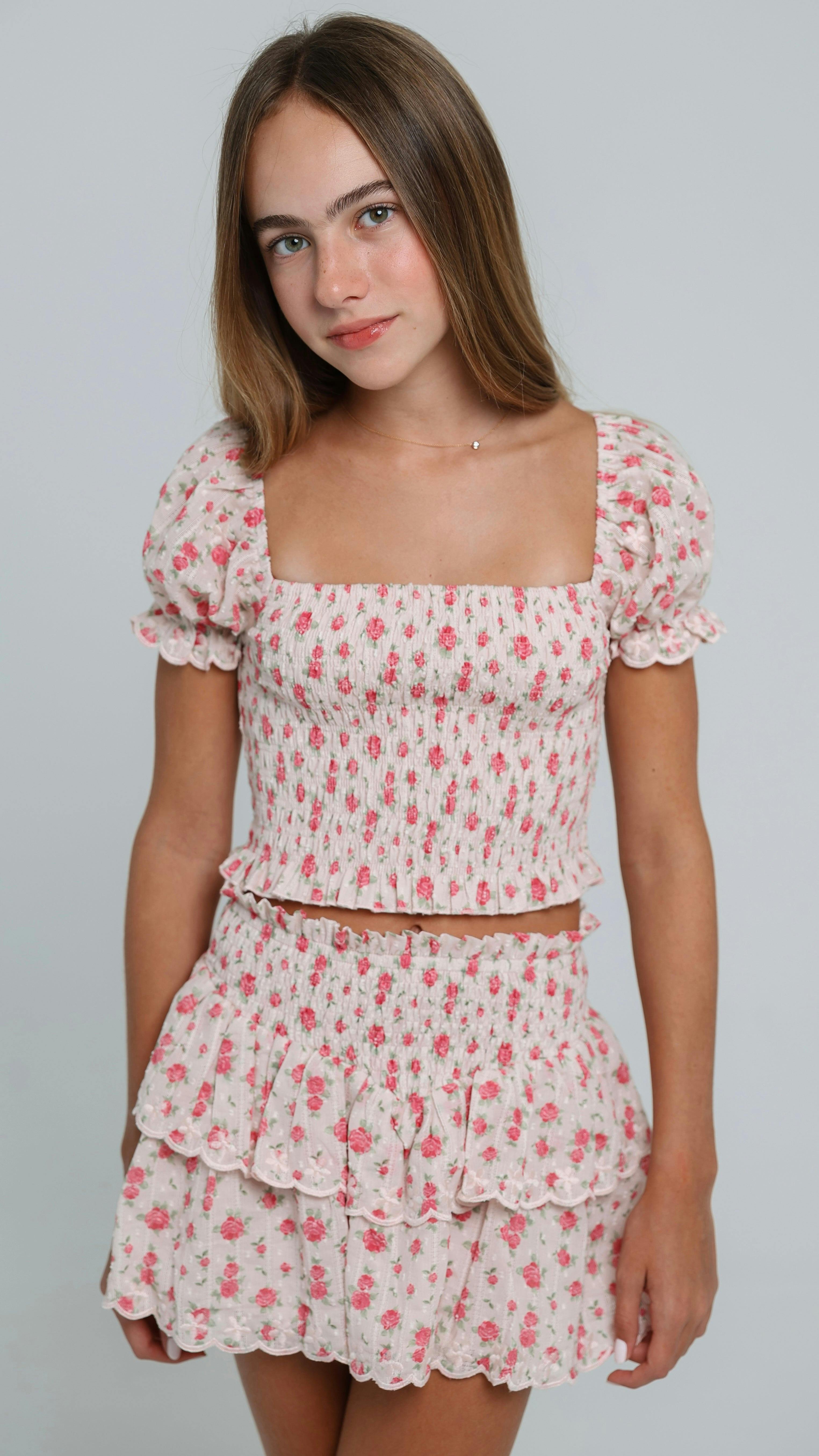 Eden Top in Petite Rose