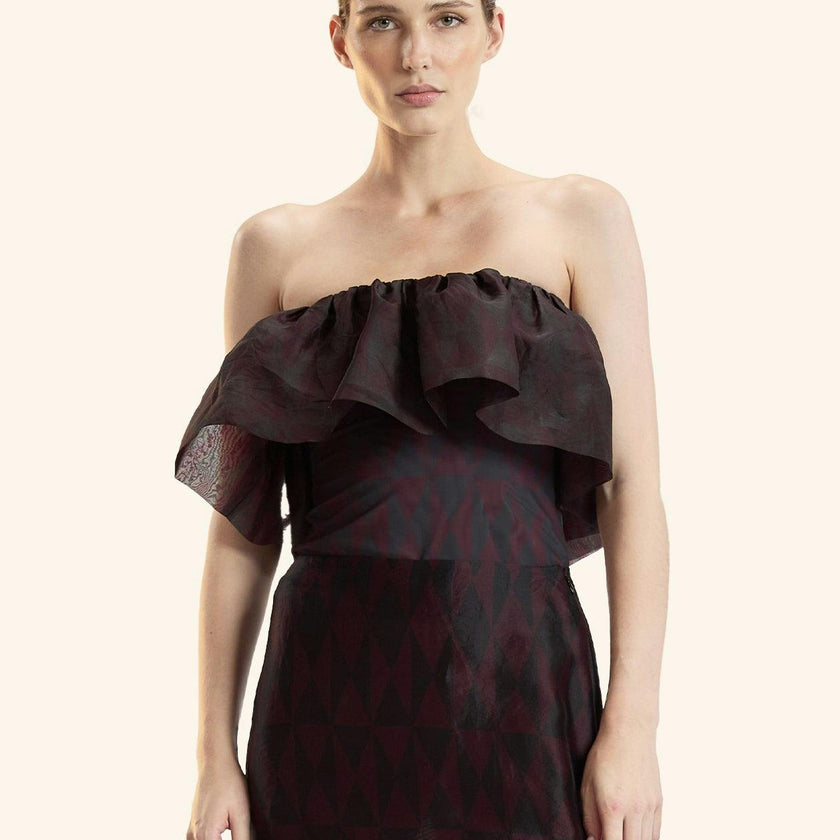 Eugenia Organza Flounce Top
