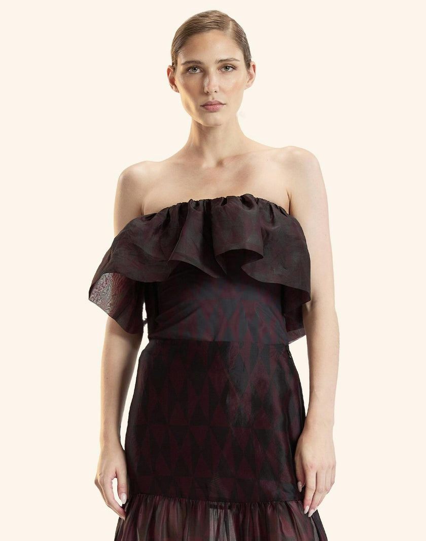 Eugenia Organza Flounce Top