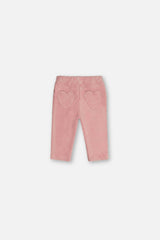 Baby Stretch Velour Treggings Pale Dusty Pink