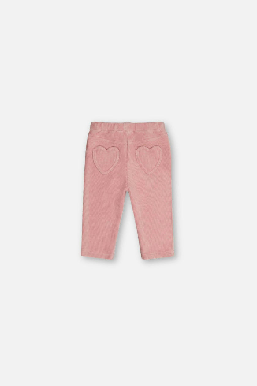 Baby Stretch Velour Treggings Pale Dusty Pink
