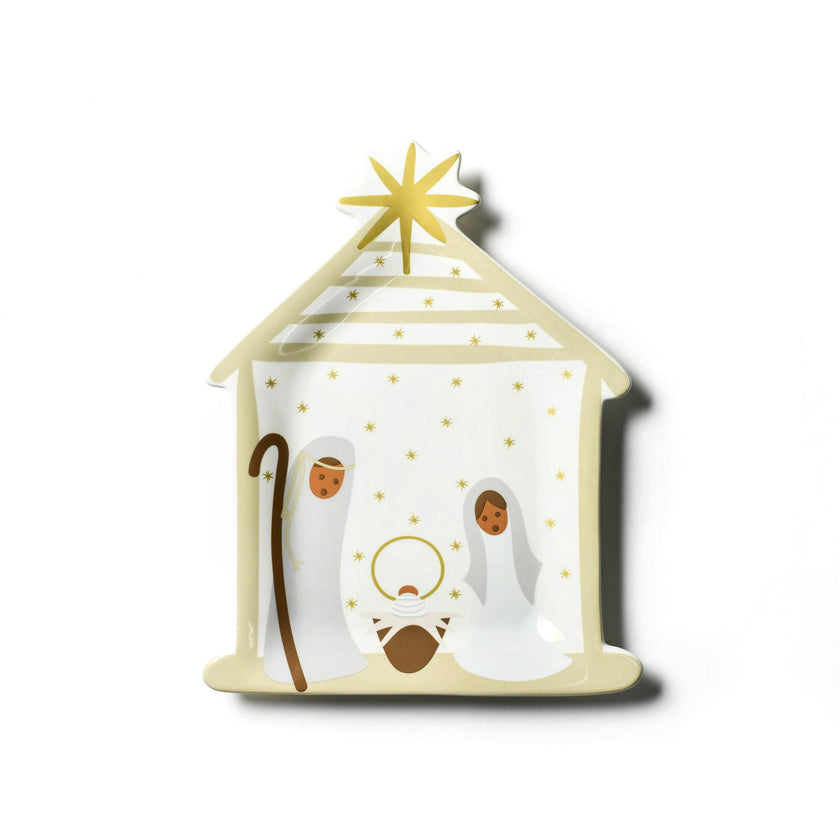 Nativity Shaped Platter Brown Skin