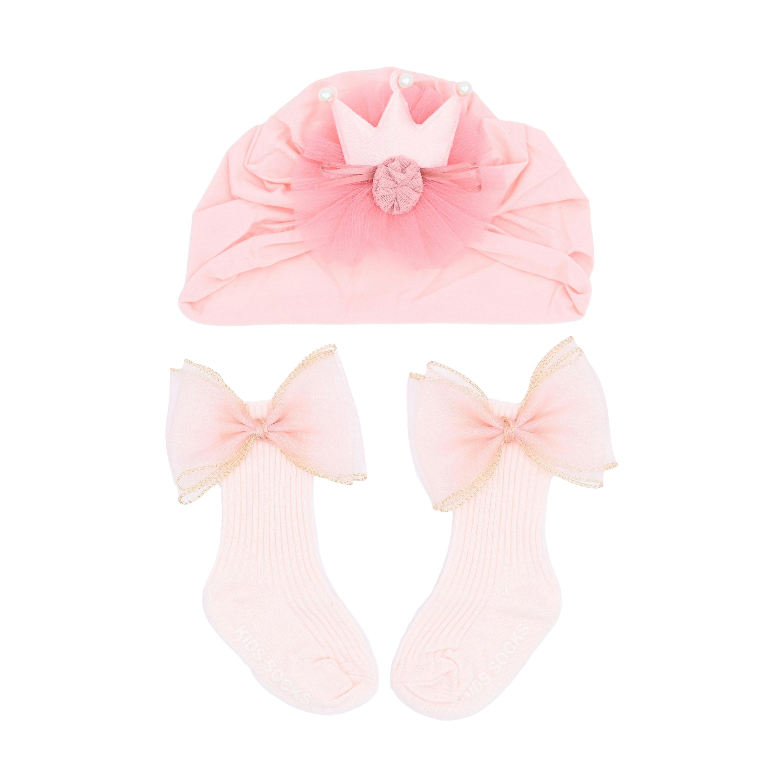 Crown & Bow Baby Hat Gift Set