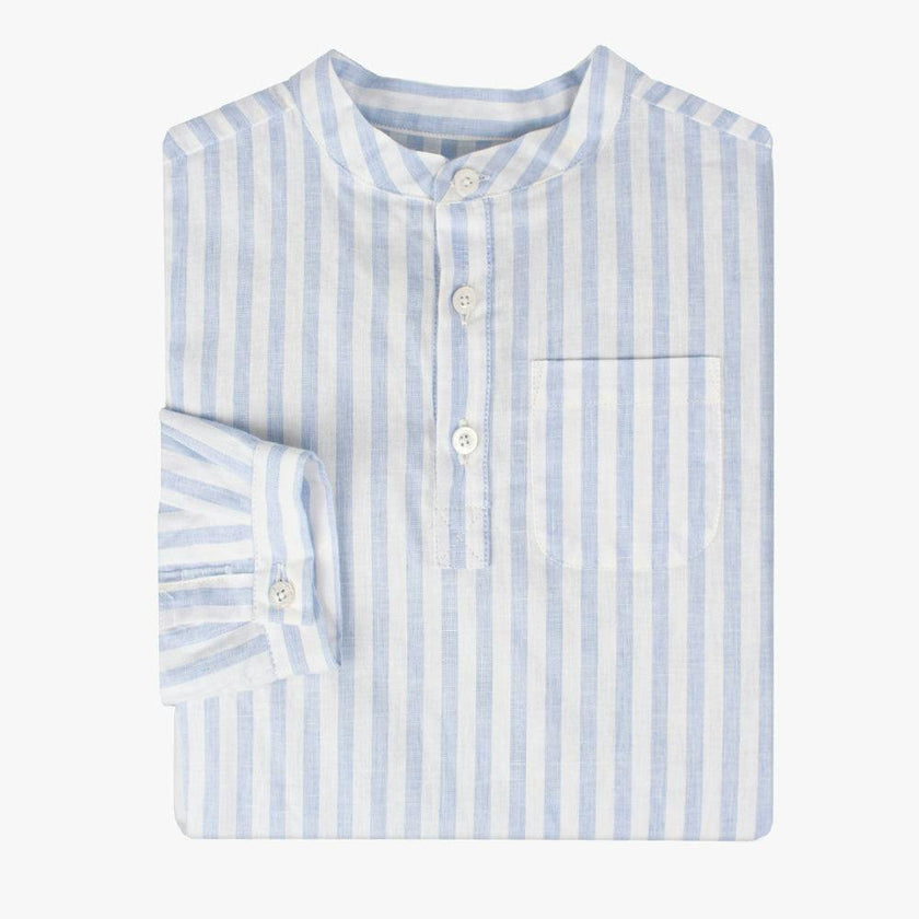 Oscar Shirt in Pale Blue Stripe