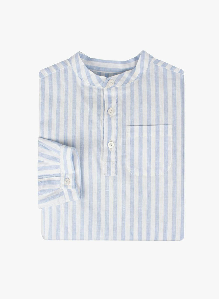 Oscar Shirt in Pale Blue Stripe