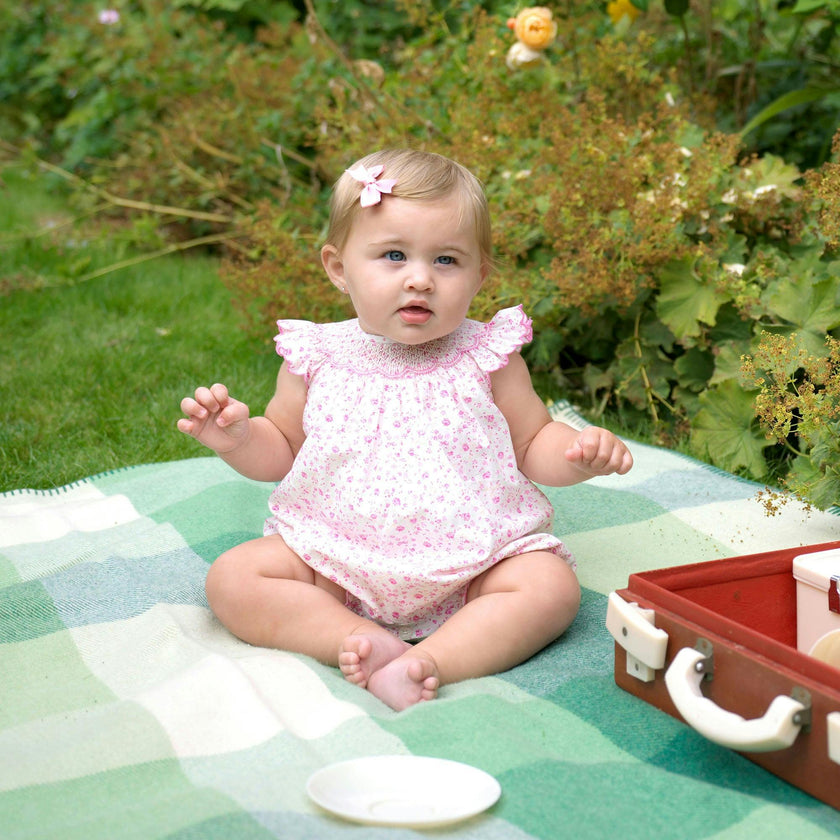 Floral Smocked Babysuit