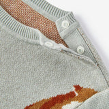 Knitted Birdseye Jacquard Sweater