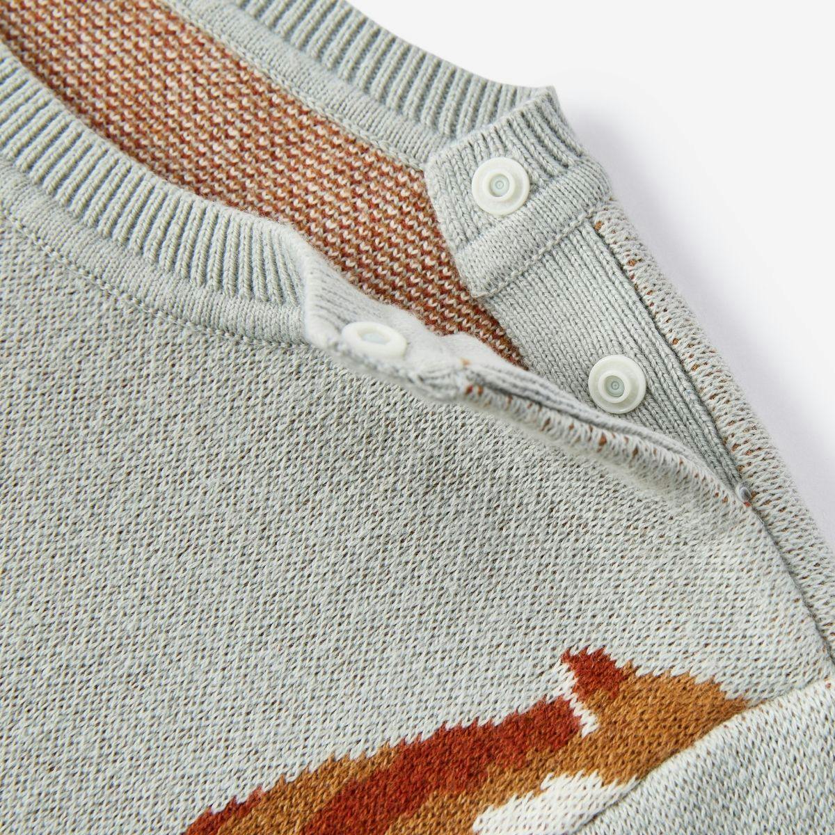 Knitted Birdseye Jacquard Sweater