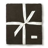 Organic Knit Throw Blanket - Charcoal Gray