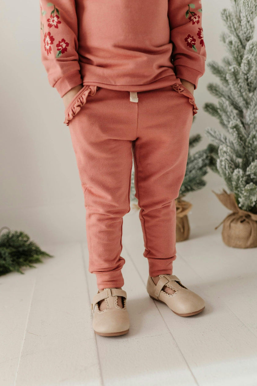 Girls Joggers in Holly Dust
