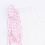 Bubbly Whale with Bow  Pink - Ruffle Playsuit