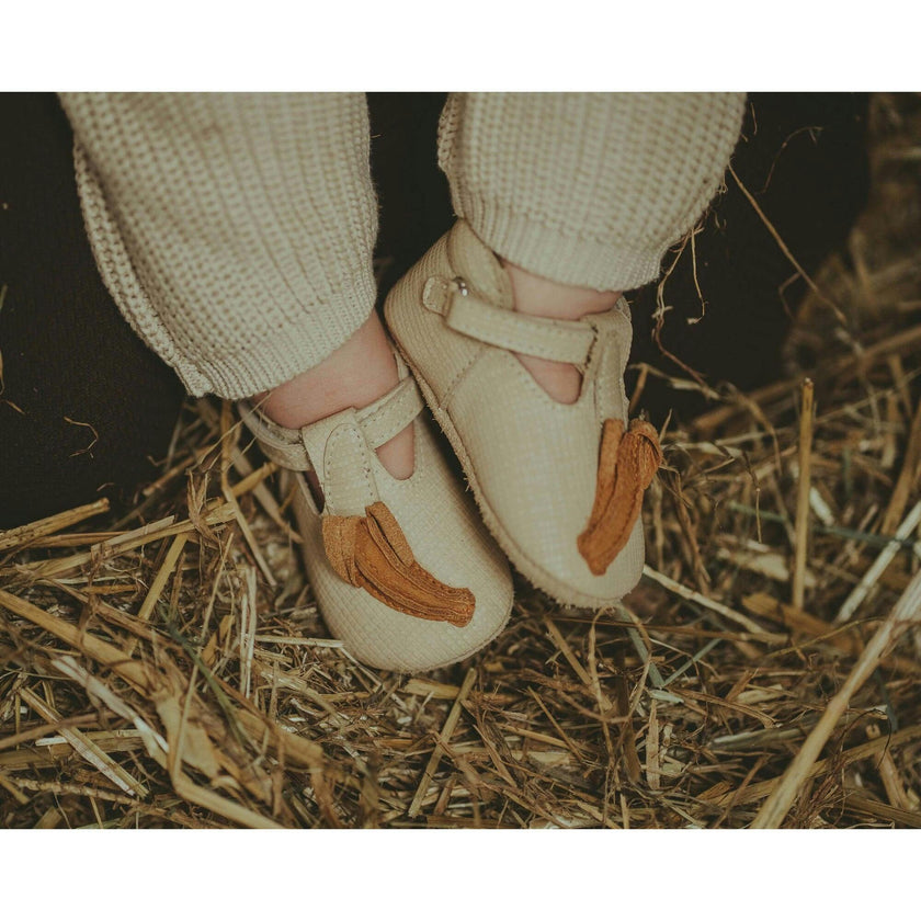 Nanoe Banana Leather T-Bar Shoes