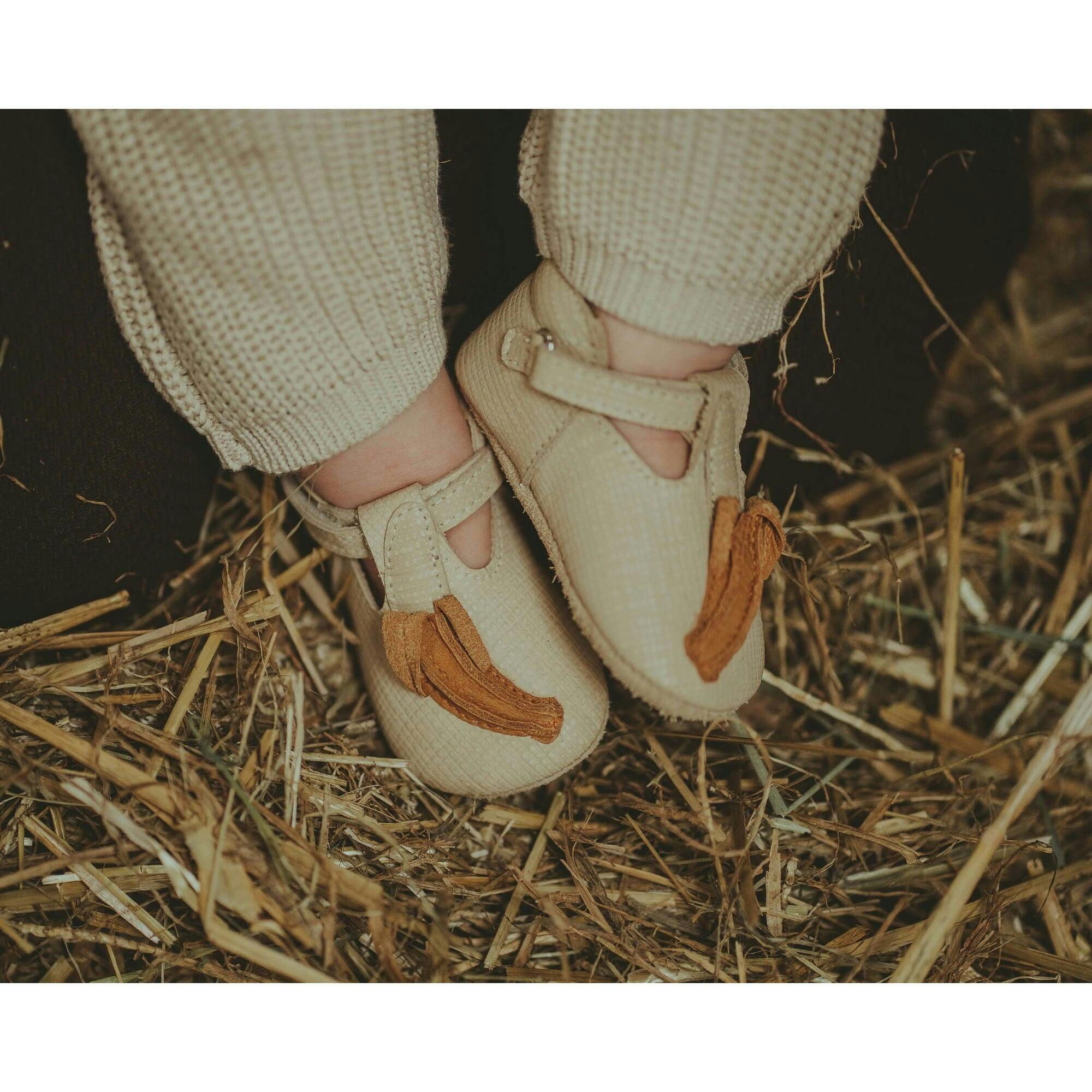 Nanoe Banana Leather T-Bar Shoes
