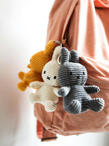 Miffy Keychain ECO Corduroy Grey - 4"