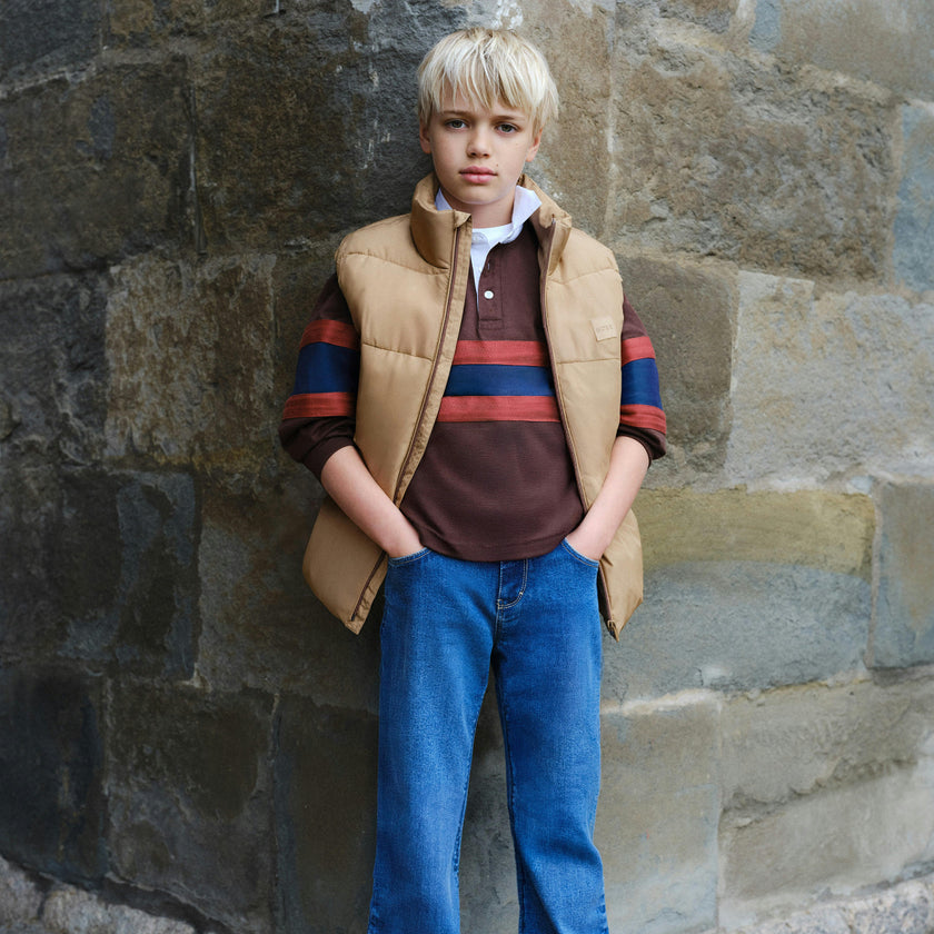 Brown Oversized Polo Shirt