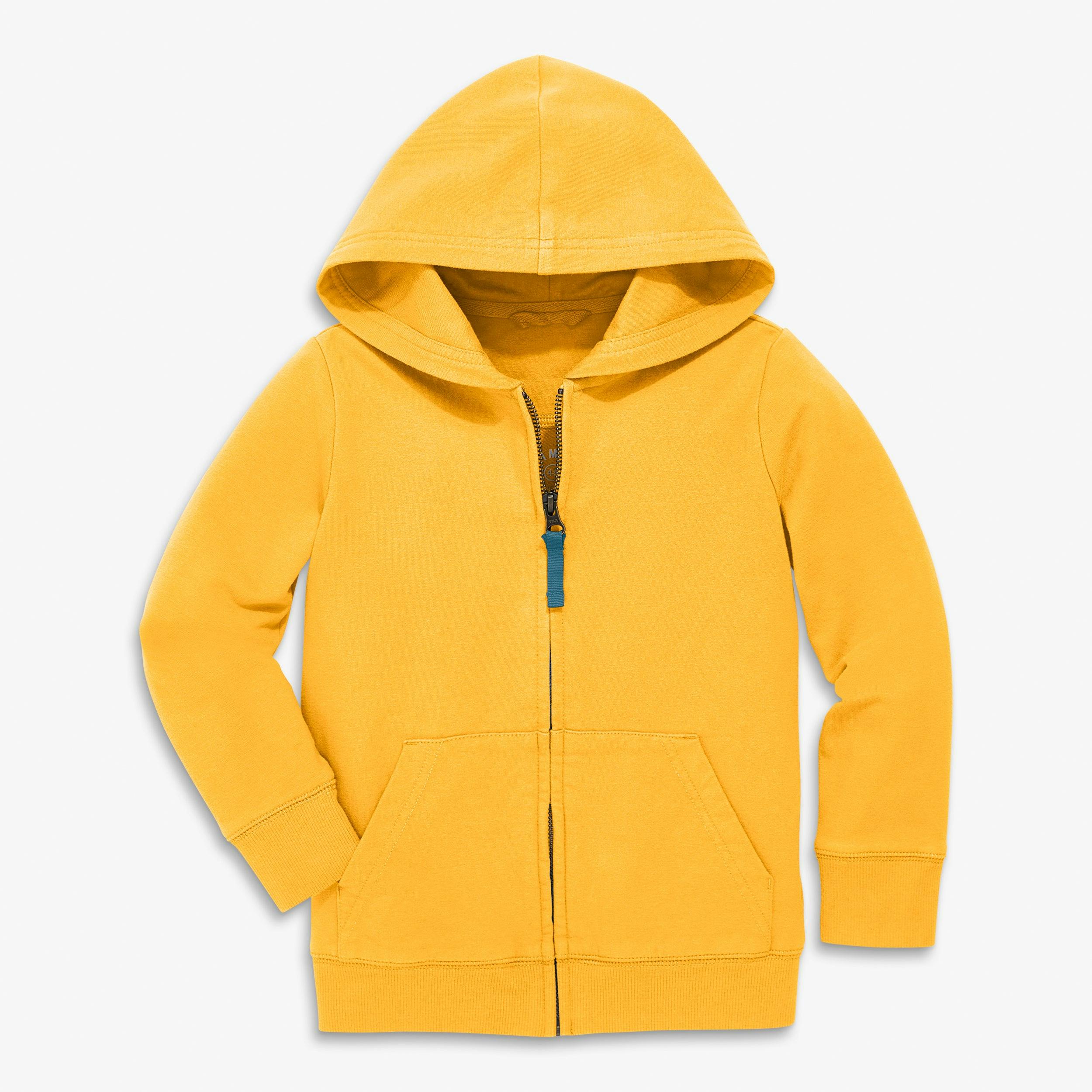 Kids zip hoodie in winter seasonal colors