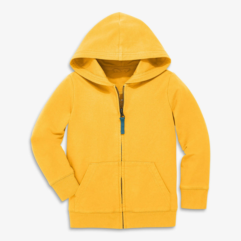 Kids zip hoodie in winter seasonal colors