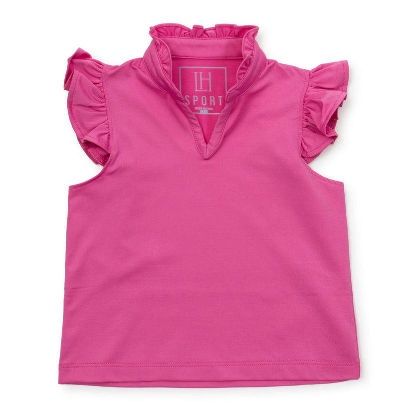 Ellie Girls' Sleeveless Performance Top by LH Sport Hot Pink (Past Season)