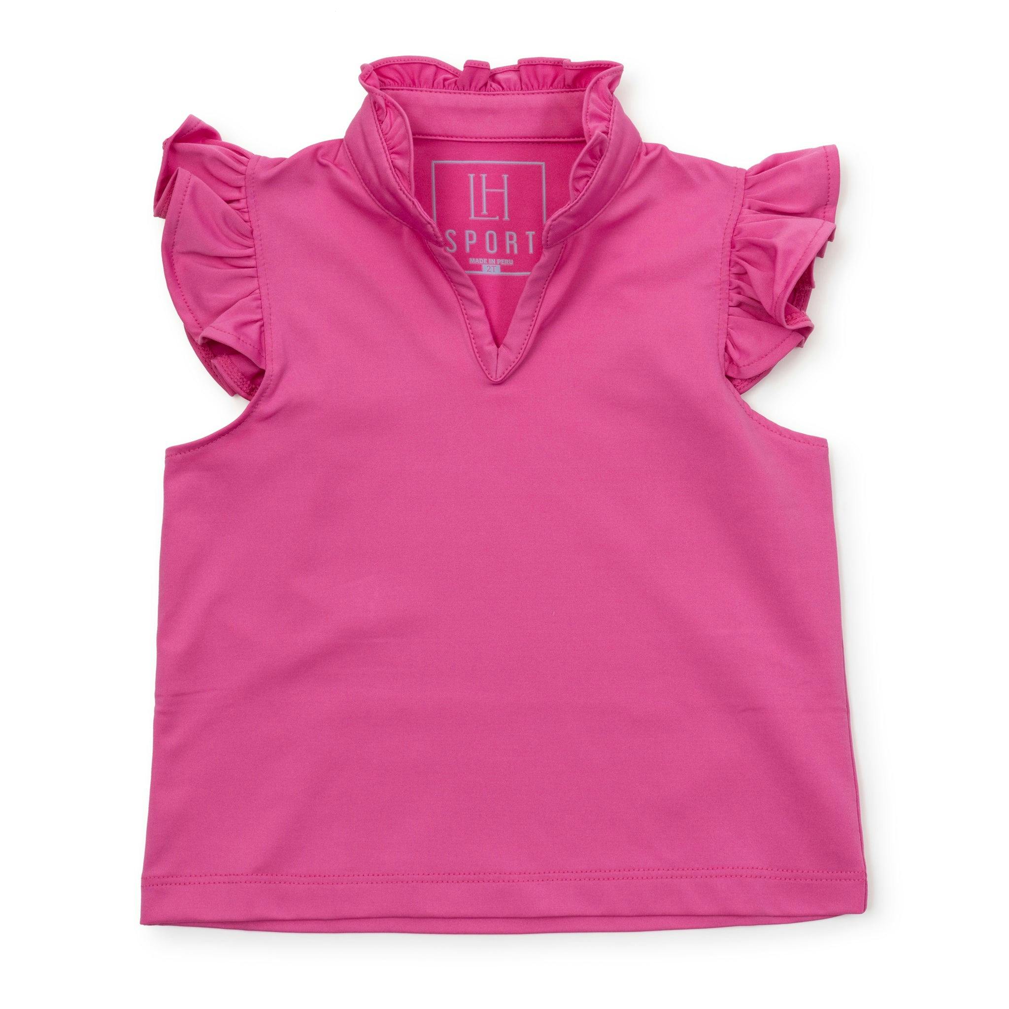 Ellie Girls' Sleeveless Performance Top by LH Sport Hot Pink (Past Season)