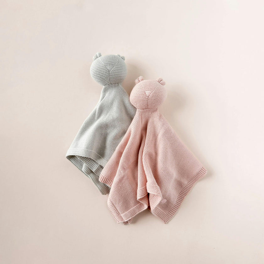 Organic Cotton Bear Lovey, Blush