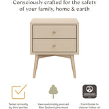 Palma Assembled Nightstand in Taupe