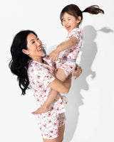 Floral Stripes Bamboo Women's Pajama Short Set