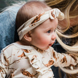 Green Floral Bamboo Knotted Headband