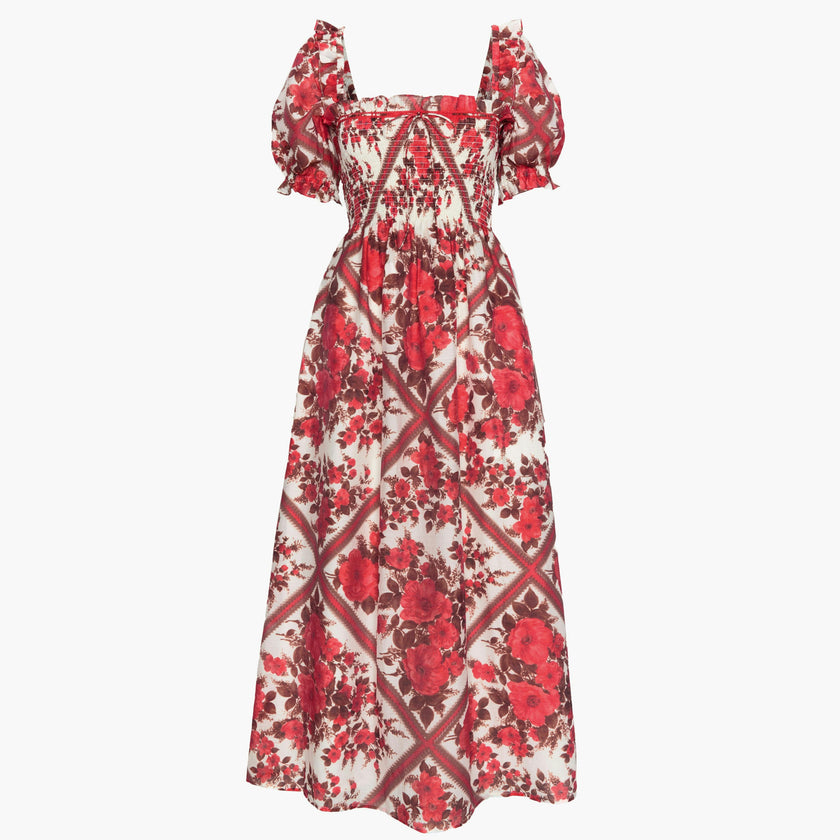 The Scarlett Nap Dress - Red Diamond Rose