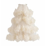 Cream Elysia Tiered Ruffle Dress
