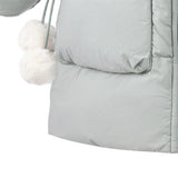 Blue Heart-Quilted Puffer Jacket
