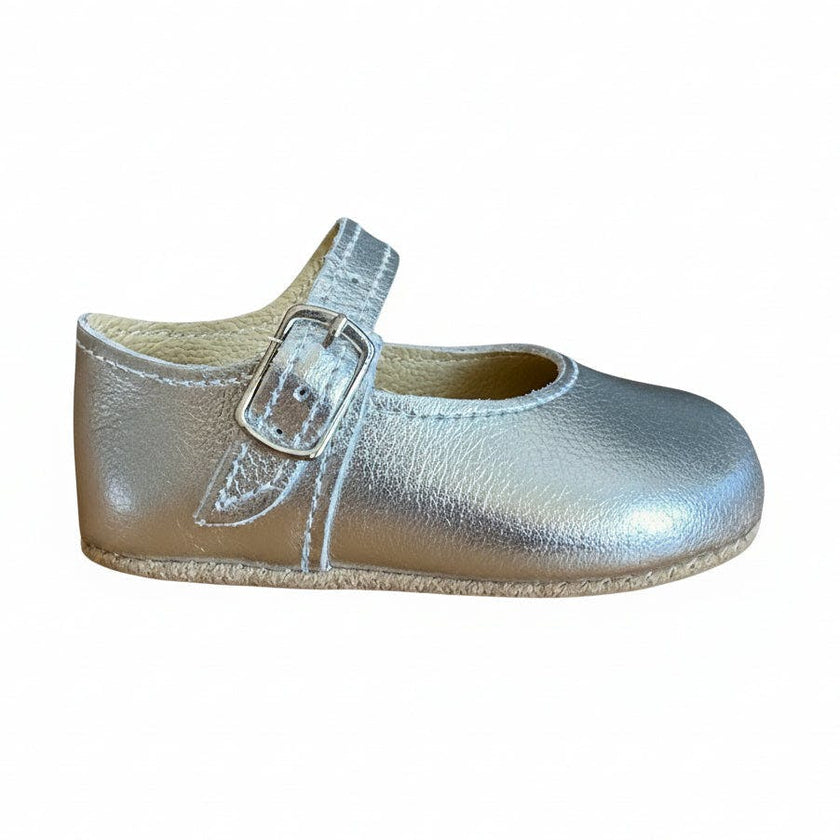 Mary Jane Pre-Walker Baby Girl Shoes - Silver