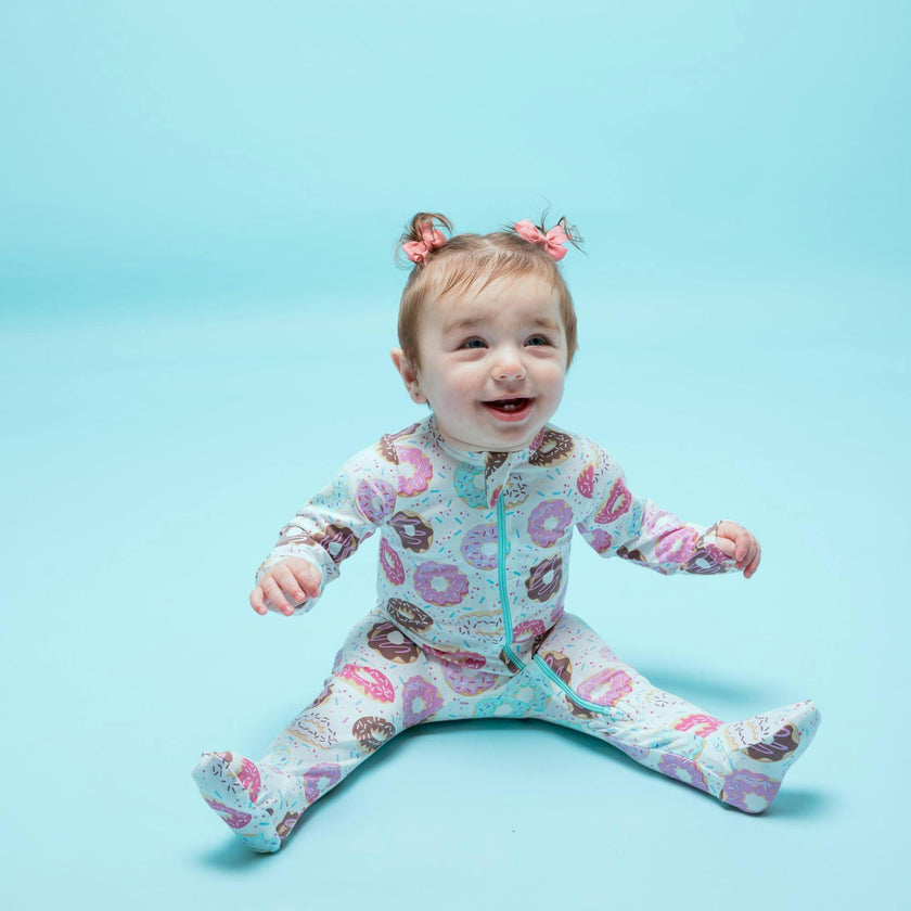 Zipped Long Sleeve Footed Onesie